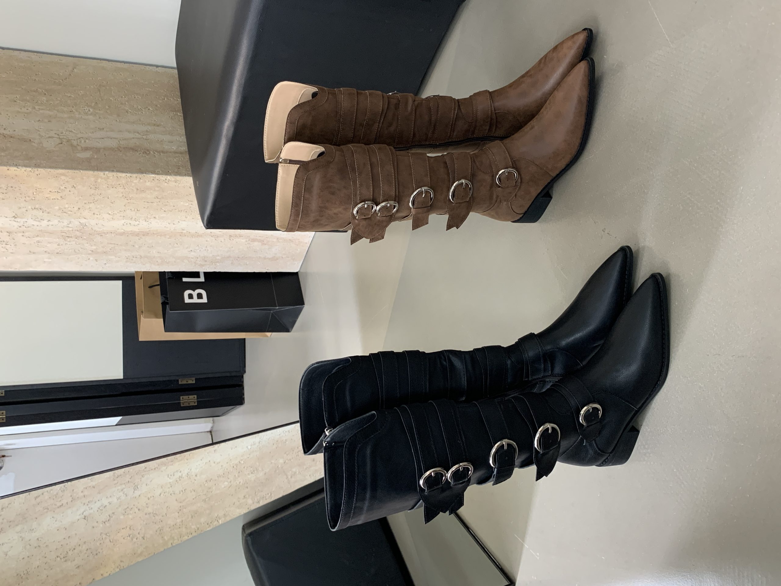 BUBUFLY 2024 New Knight Boots Women Pointed Toe Long Boots Thin High Heel Slim Western Boots - Image 4