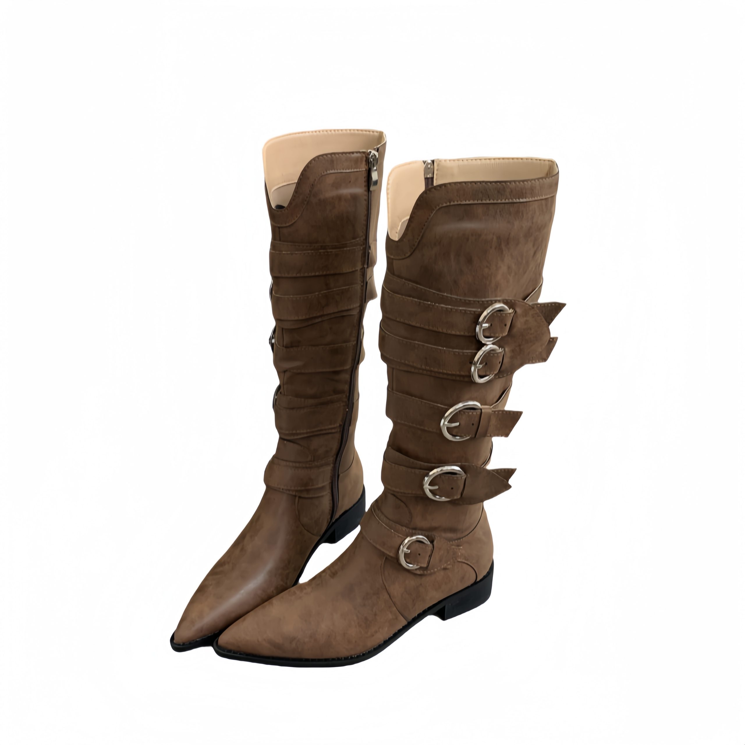 BUBUFLY 2024 New Knight Boots Women Pointed Toe Long Boots Thin High Heel Slim Western Boots - Image 5