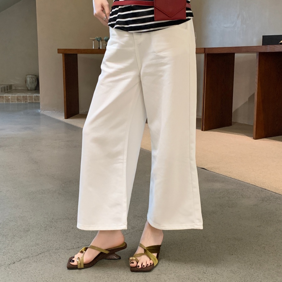 2026 Summer New French Square Toe Strap Sandals Women Wedge Heel Velvet Versatile Casual Slippers - Image 3
